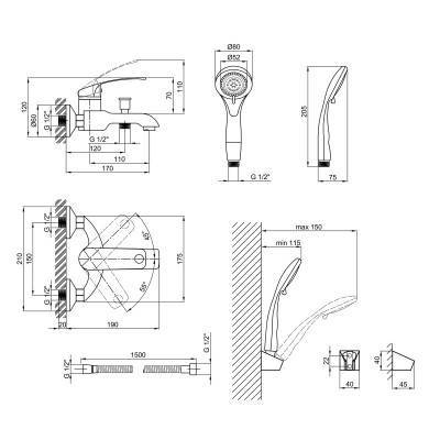 Будкрам купити Змішувач для ванни Lidz (CRM) Mars 81 006-1 New Змішувач для ванни Lidz (CRM) Mars 81 006-1 New 4