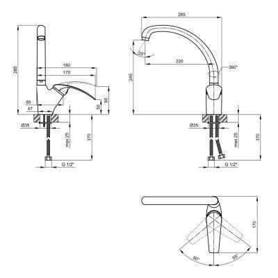 Будкрам купить Смеситель для кухни Lidz (CRM) Mars 81 007-3 Смеситель для кухни Lidz (CRM) Mars 81 007-3 4