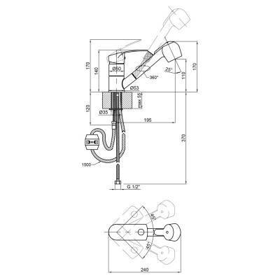 Будкрам купить Смеситель для кухни Lidz (CRM) Mars 81 011 с выдвижным изливом Смеситель для кухни Lidz (CRM) Mars 81 011 с выдвижным изливом 4