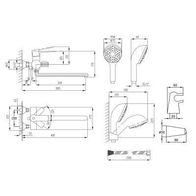 Будкрам купити Змішувач для ванни Lidz (CRM) Spark 82 005-1 New Змішувач для ванни Lidz (CRM) Spark 82 005-1 New 4