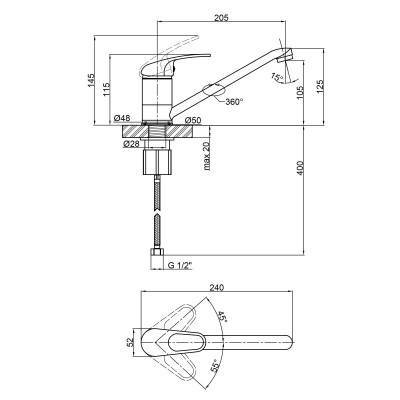 Будкрам купить Смеситель для кухни Lidz (CRM) Cosmos 80 003 00 250 мм Смеситель для кухни Lidz (CRM) Cosmos 80 003 00 250 мм 4