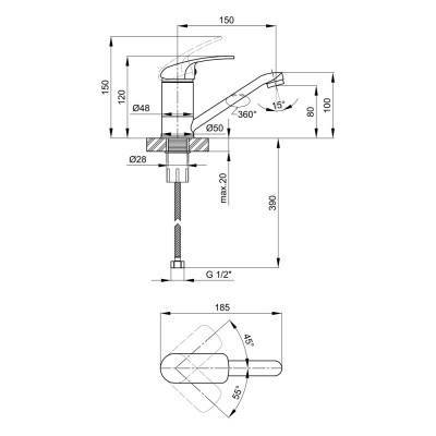 Будкрам купити Змішувач для кухні Lidz (CRM) Mars 8100301150 мм Змішувач для кухні Lidz (CRM) Mars 8100301150 мм 4