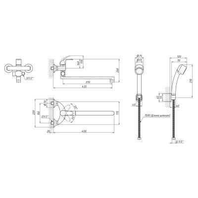 Будкрам купити Змішувач для ванни Lidz (CRM) Mars 8100500 Euro Змішувач для ванни Lidz (CRM) Mars 8100500 Euro 4