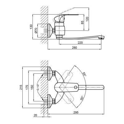 Будкрам купити Змішувач для кухні Lidz (CRM) Mars 8100900 Змішувач для кухні Lidz (CRM) Mars 8100900 4