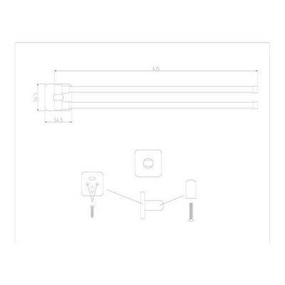 Будкрам купити Рушникотримувач Lidz (CRM) 116.07.02 Рушникотримувач Lidz (CRM) 116.07.02 4