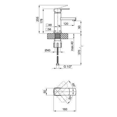 Будкрам купить Смеситель для раковины Lidz (CRM) 21 45 001F Смеситель для раковины Lidz (CRM) 21 45 001F 2