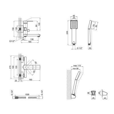 Будкрам купити Змішувач для ванни Lidz (CRM) 21 45 006-1 New Змішувач для ванни Lidz (CRM) 21 45 006-1 New 2