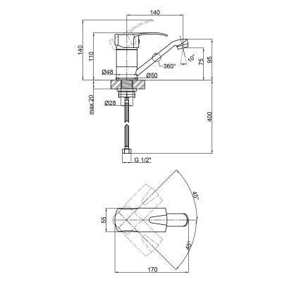 Будкрам купити Змішувач для кухні Lidz (CRM) 41 86 003M 150 мм Змішувач для кухні Lidz (CRM) 41 86 003M 150 мм 4