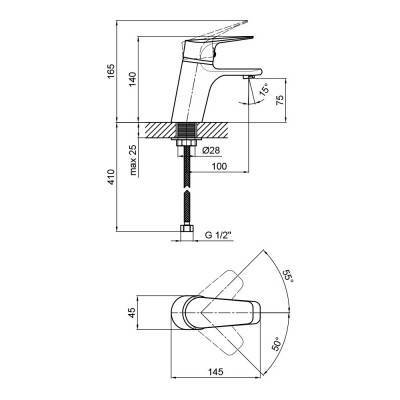 Будкрам купить Смеситель для раковины Lidz (CRM) 19 46 001F Смеситель для раковины Lidz (CRM) 19 46 001F 4