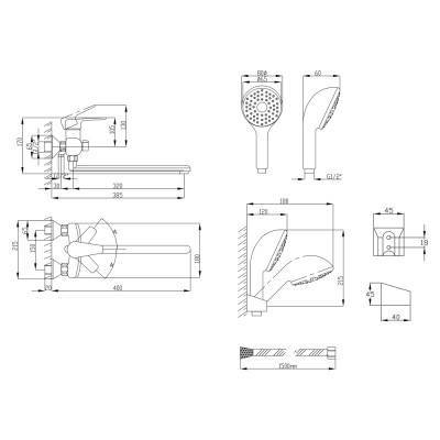 Будкрам купити Змішувач для ванни Lidz (CRM) 19 46 005-1 New Змішувач для ванни Lidz (CRM) 19 46 005-1 New 4