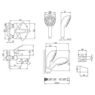 Будкрам купить Смеситель для ванны Lidz (CRM) 19 46 006-1 New Смеситель для ванны Lidz (CRM) 19 46 006-1 New 4