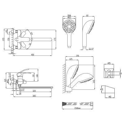 Будкрам купити Змішувач для ванни Lidz (CRM) 41 86 005B-1 New Змішувач для ванни Lidz (CRM) 41 86 005B-1 New 4