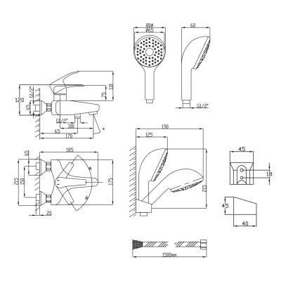 Будкрам купити Змішувач для ванни Lidz (CRM) 41 86 006-1 New Змішувач для ванни Lidz (CRM) 41 86 006-1 New 4