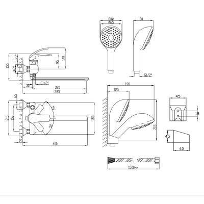 Будкрам купити Змішувач для ванни Lidz (CRM) 43 79 005-1 New Змішувач для ванни Lidz (CRM) 43 79 005-1 New 4