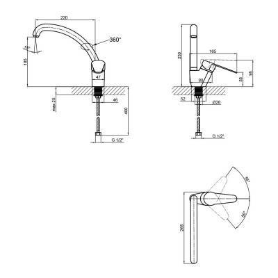 Будкрам купить Смеситель для кухни Lidz (BLA) 14 43 008F-3 Смеситель для кухни Lidz (BLA) 14 43 008F-3 4