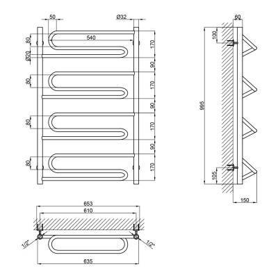 Будкрам купити Сушка для рушників водяна Lidz Zigzag (CRM) D32/20х1/2" 600x1000 P4 Сушка для рушників водяна Lidz Zigzag (CRM) D32/20х1/2" 600x1000 P4 4