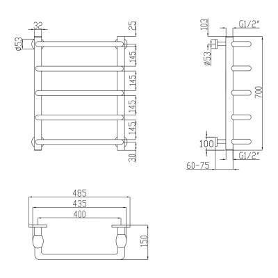 Будкрам купить Полотенцесушитель водяной Lidz Standard (CRM) D32/20х1/2" 400x700 P5 Полотенцесушитель водяной Lidz Standard (CRM) D32/20х1/2" 400x700 P5 4