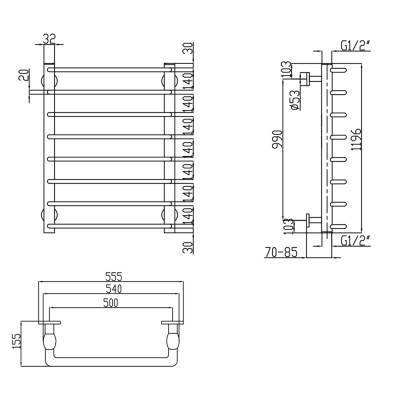 Будкрам купить Полотенцесушитель водяной Lidz Standard (CRM) D32/20х1/2" 500x1200 P8 Полотенцесушитель водяной Lidz Standard (CRM) D32/20х1/2" 500x1200 P8 4