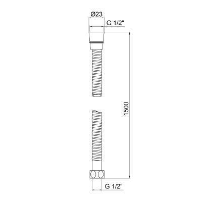 Будкрам купити Шланг для душу Lidz (CRM) 50 03 150 00 1,50 м Шланг для душу Lidz (CRM) 50 03 150 00 1,50 м 3