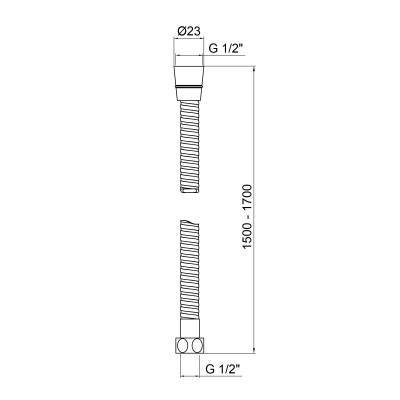 Будкрам купити Шланг для душу Lidz (CRM) 50 06 150 00 1,50-1,70 м Шланг для душу Lidz (CRM) 50 06 150 00 1,50-1,70 м 3