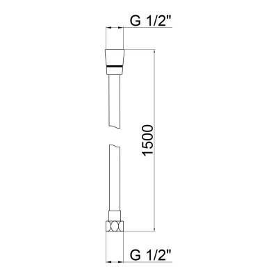 Будкрам купити Шланг для душу Lidz (CRM) 50 09 150 00 1,5 м Шланг для душу Lidz (CRM) 50 09 150 00 1,5 м 4