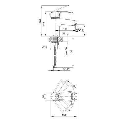 Будкрам купить Смеситель для раковины Lidz (CRM) 44 80 001F Смеситель для раковины Lidz (CRM) 44 80 001F 4