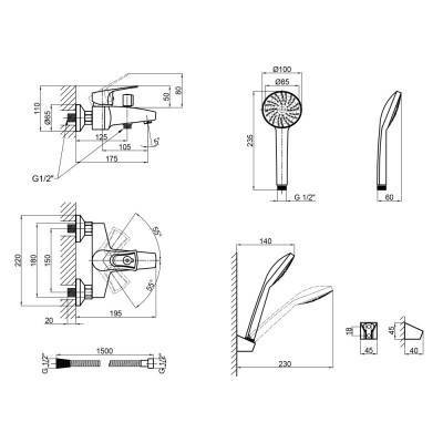 Будкрам купити Змішувач для ванни Lidz (CRM) 44 80 006-1 New Змішувач для ванни Lidz (CRM) 44 80 006-1 New 3
