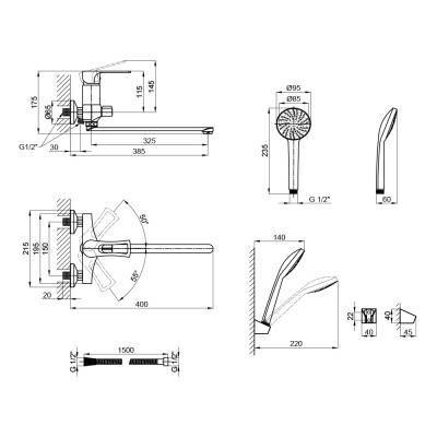 Будкрам купить Смеситель для ванны Lidz (CRM) 44 80 005-1 New Смеситель для ванны Lidz (CRM) 44 80 005-1 New 4