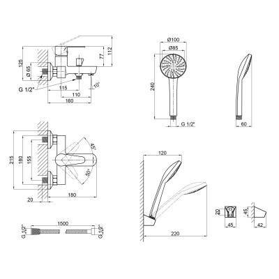 Будкрам купити Змішувач для ванни Lidz (CRM) 46 78 006-1 New Змішувач для ванни Lidz (CRM) 46 78 006-1 New 2