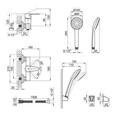 Будкрам купити Змішувач для душу Lidz (CRM) 46 78 010 Змішувач для душу Lidz (CRM) 46 78 010 2