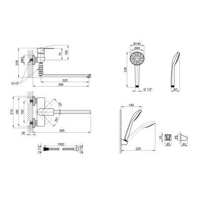 Будкрам купити Змішувач для ванни Lidz (CRM) 23 48 005-2 New Змішувач для ванни Lidz (CRM) 23 48 005-2 New 4