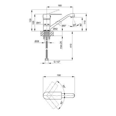 Будкрам купити Змішувач для кухні Lidz (CRM) 23 48 003M 150 мм Змішувач для кухні Lidz (CRM) 23 48 003M 150 мм 4