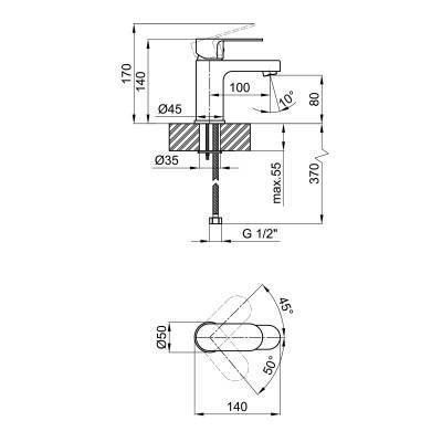 Будкрам купить Смеситель для раковины Lidz (CRM) 24 49 001 Смеситель для раковины Lidz (CRM) 24 49 001 2