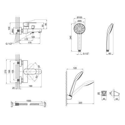 Будкрам купити Змішувач для ванни Lidz (CRM) 24 49 006-1 New Змішувач для ванни Lidz (CRM) 24 49 006-1 New 2