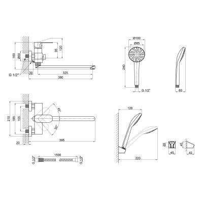 Будкрам купити Змішувач для ванни Lidz (CRM) 24 49 005-1 New Змішувач для ванни Lidz (CRM) 24 49 005-1 New 4