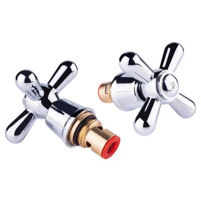 Будкрам купити Кран-букс Lidz (CRM) 15 000 00 кераміка 1/2" з ручкою Dominox (пара)