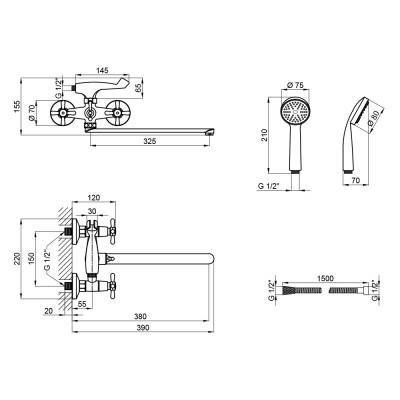 Будкрам купити Змішувач для ванни Lidz (CRM) Dominox 15143 Змішувач для ванни Lidz (CRM) Dominox 15143 4