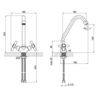 Будкрам купить Смеситель для кухни Lidz (CRM) Dominox 15 272FK-1 Смеситель для кухни Lidz (CRM) Dominox 15 272FK-1 4