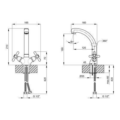 Будкрам купить Смеситель для кухни Lidz (CRM) Dominox 15 272-2 Смеситель для кухни Lidz (CRM) Dominox 15 272-2 4