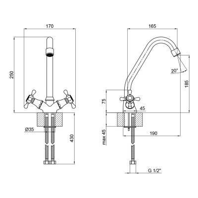 Будкрам купить Смеситель для кухни Lidz (CRM) Mayfair 16 272-1 Смеситель для кухни Lidz (CRM) Mayfair 16 272-1 4