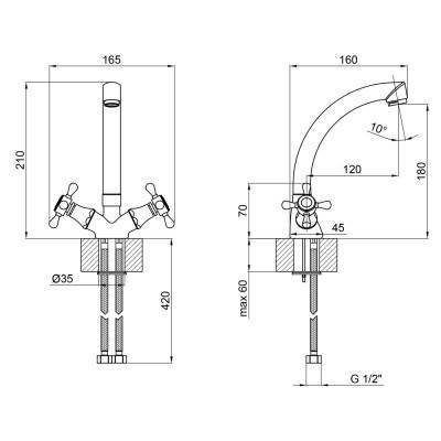 Будкрам купить Смеситель для кухни Lidz (CRM) Mayfair 16 272-2 Смеситель для кухни Lidz (CRM) Mayfair 16 272-2 4