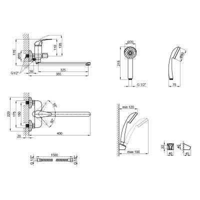 Будкрам купити Змішувач для ванни Lidz (CRM) Smart 39 005-1 New Змішувач для ванни Lidz (CRM) Smart 39 005-1 New 4