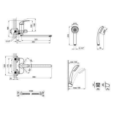 Будкрам купити Змішувач для ванни Lidz (CRM) Premiera 84 005-1 New Змішувач для ванни Lidz (CRM) Premiera 84 005-1 New 4