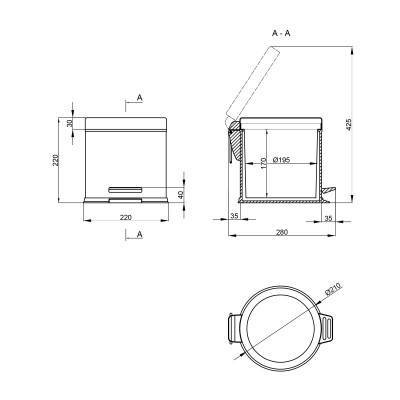 Будкрам купить Ведро для мусора Lidz (CRM) 121.01.03 3 л Ведро для мусора Lidz (CRM) 121.01.03 3 л 4