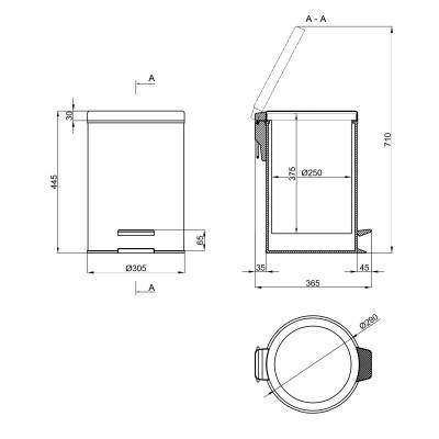 Будкрам купити Відро для сміття Lidz (CRM) 121.01.20 20 л Відро для сміття Lidz (CRM) 121.01.20 20 л 4