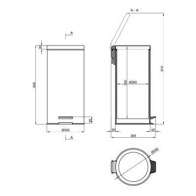 Будкрам купити Відро для сміття Lidz (CRM) 121.01.30 30 л Відро для сміття Lidz (CRM) 121.01.30 30 л 4