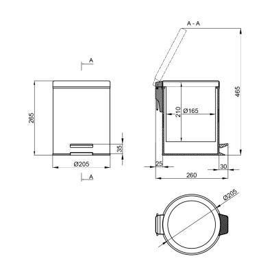 Будкрам купити Відро для сміття Lidz (MCR) 121.21.05 5 л Відро для сміття Lidz (MCR) 121.21.05 5 л 4