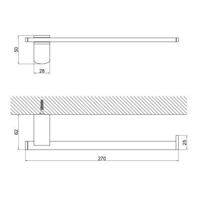 Будкрам купить Полотенцедержатель Lidz (CRM) 123.01.05 Полотенцедержатель Lidz (CRM) 123.01.05 2