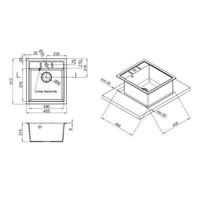 Будкрам купить Кухонная мойка Lidz 460х515/200 GRF-13 (LIDZGRF13460515200) Кухонная мойка Lidz 460х515/200 GRF-13 (LIDZGRF13460515200) 4