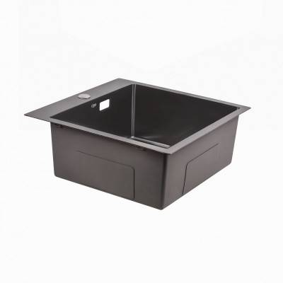 Будкрам купить Кухонная мойка Qtap DK5050BL 2.7/1.0 мм Black (QTDK5050BLPVD2710) Кухонная мойка Qtap DK5050BL 2.7/1.0 мм Black (QTDK5050BLPVD2710) 4